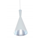 závesné stropné svietidlo LEDKO E27 1x40W - biela / strieborná
