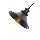 Závesné dekoratívne svietidlo E27 40W, čierne