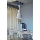závesné stropné svietidlo LEDKO E27 1x40W - biela / strieborná