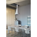 závesné stropné svietidlo LEDKO E27 1x40W - biela / strieborná