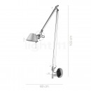 LED Artemide Tolomeo braccio nástenná lampa 11W, leštený hliník