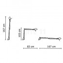 LED Artemide Tolomeo braccio nástenná lampa 11W, leštený hliník