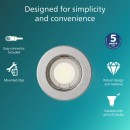 Philips 8720169392762 zapustený rámček Peridot GU10 | chróm
