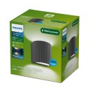 Philips 8721103104830 LED vonkajšie nástenné svietidlo Zyra  | 4W integrovaný LED zdroj | 800lm | 2700K | antracit