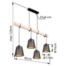 Globo 15451-4H závesný luster Ablona 4x60W | E27