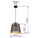 Globo 15451H závesný luster Ablona 1x60W | E27