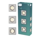 Philips 8721103037053 sada zapustených svietidiel Peridot GU10 | chróm