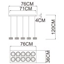 Globo 49350-92H LED závesné stropné svietidlo Amur 1x96W | 4000K