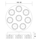 Globo 49350D5 LED prisadené stropné svietidlo Amur 1x64W | 4000K - stmievateľné