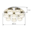 Globo 49350D5 LED prisadené stropné svietidlo Amur 1x64W | 4000K - stmievateľné