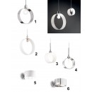 závesné svietidlo - luster Ideal lux ANELLO 1x40W G9 - chróm