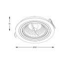 Zuma Line ARGU10-055-N zapustené svietidlo CHUCK | 15W GU10