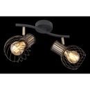 Globo 54013-2 prisadené stropné svietidlo Argusto 2x40W | E27 - čierna