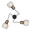 Globo 54013-3 prisadené stropné svietidlo Argusto 3x40W | E27 - čierna