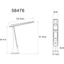 Globo 58476 LED stolná lampička AVERIE  | 2W integrovaný LED zdroj | 140lm | 3000/4000/6000K | vypínač