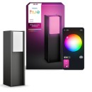 Philips Hue  8721103118455 LED vonkajší stĺpik Turaco  | 8W integrovaný LED zdroj | 1100lm | 2000-6500K | rgb - farebné | stmievač | antracit