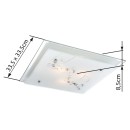 Globo 48092-2 stropné svietidlo Ballerina I 2x60W | E27 - chróm, satinované sklo