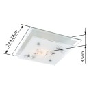 Globo 48092 stropné svietidlo Ballerina I 1x60W | E27 - chróm, satinované sklo