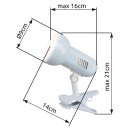 Globo 5496 svietidlo s klipom Basic 1x40W | E27 - biela