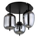 Globo 15345-3D prisadený luster Blacky I 3x40W | E14
