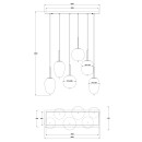 Globo 15345-6 závesný luster Blacky I 6x40W | E14