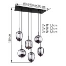 Globo 15345-6 závesný luster Blacky I 6x40W | E14