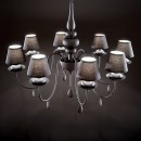 závesné svietidlo - luster Ideal lux BLANCHE 12x40W E14 - čierna