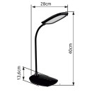 Globo 58455B LED stolná lampička BOTAL | 9W integrovaný LED zdroj | 520lm | 3000+4000+6500K