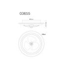 Globo BOZAN 03655 LED ventilátor s osvetlením | 32W LED | 1200lm