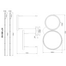 Globo BRIGGS 67186-50 LED závesné stropné svietidlo | 50W LED | 1000lm