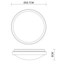 Globo 41764-12 LED stropnica Bruno 1x12W | 530lm | 3000-4500-6000K