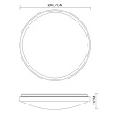 Globo 41764-24 LED stropnica Bruno 1x24W | 1000lm | 3000-4500-6000K