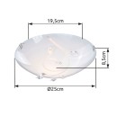 Globo 40404-1 stropné svietidlo Burgundy 1x60W | E27 - matný nikel, priehľadný krištáľ