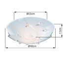 Globo 40404-3 stropné svietidlo 3x40W | E27 - matný nikel, priehľadný krištáľ