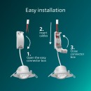Philips 8721103037954 LED zapustené svietidlo Cilantro | 5W integrovaný LED zdroj | 550lm | 4000K | biela