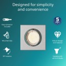 Philips 8720169392700 zapustený rámček Peridot GU10 | chróm