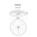 Globo CELESTE 03643 LED ventilátor s osvetlením | 40W LED | 2080lm