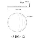 Globo 48493-12 LED prisadené stropné svietidlo CONSTANCE  | 12W integrovaný LED zdroj | 870lm | 3000/4000/6000K