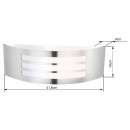 Globo 32094 vonkajšia nástenná lampa Cornus 1x20W | E27 | IP44 - nerez, opál