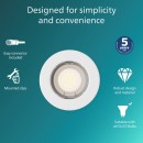 Philips 8720169392724 zapustený rámček Peridot GU10 | biela