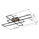 Globo 67208-40 LED prisadené stropné svietidlo DAKARI  | 40W integrovaný LED zdroj | 1650lm | 3000K