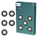 Philips 8721103037152 sada zapustených svietidiel Peridot GU10 | čierna