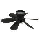 Globo 03625S LED ventilátor s osvetlením DELORES | 5W integrovaný LED zdroj | 350lm | 2700-6500K | ventilátor | čierna | matna