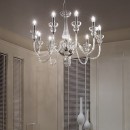 Ideal Lux 044422 závesné stropné svietidlo Doge 6x40W | E14 - číra