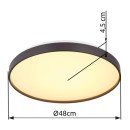 Globo 41262-24 LED prisadené stropné svietidlo ECLYPSE  | 24W integrovaný LED zdroj | 1400lm | 3000K