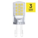 EMOS ZQ9544 LED žiarovka Classic | 4W G9 | 470lm | 3000K