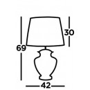 Searchlight EU8531SM TABLE lampička 1xE27