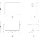 Philips 8721103105653 LED solárne vonkajšie nástenné svietidlo Fyns  | 8W integrovaný LED zdroj | 1000lm | 3000K | čierna
