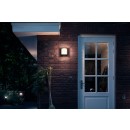 Philips 17391/93 / P3 LED vonkajšie nástenné svietidlo Samondra 1x12W | 1200L | 4000K | IP44 - antracit