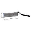 Globo 31903 LED vreckové svietidlo Flashlight 9x0,07W | 43lm | 6000K - vrátane batérie 3xAAA, hliník, strieborná